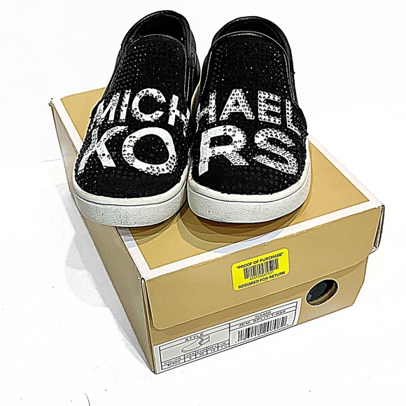 MICHAEL Michael Kors Other - IOB Michael Kors Girls’ Black/White Jem Split Sneaker, Sz 8